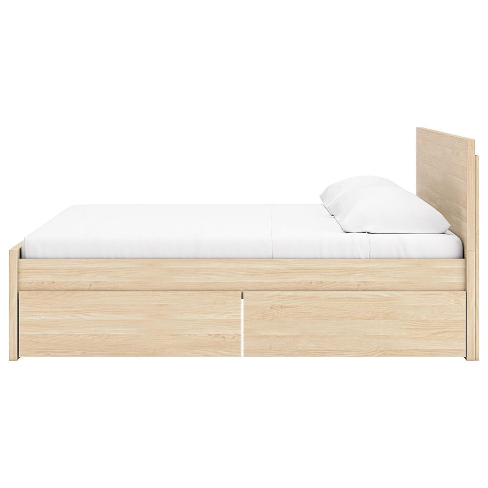 Ashley Onita Queen Panel Platform Bed with 2 Side Storage in Natural, , large