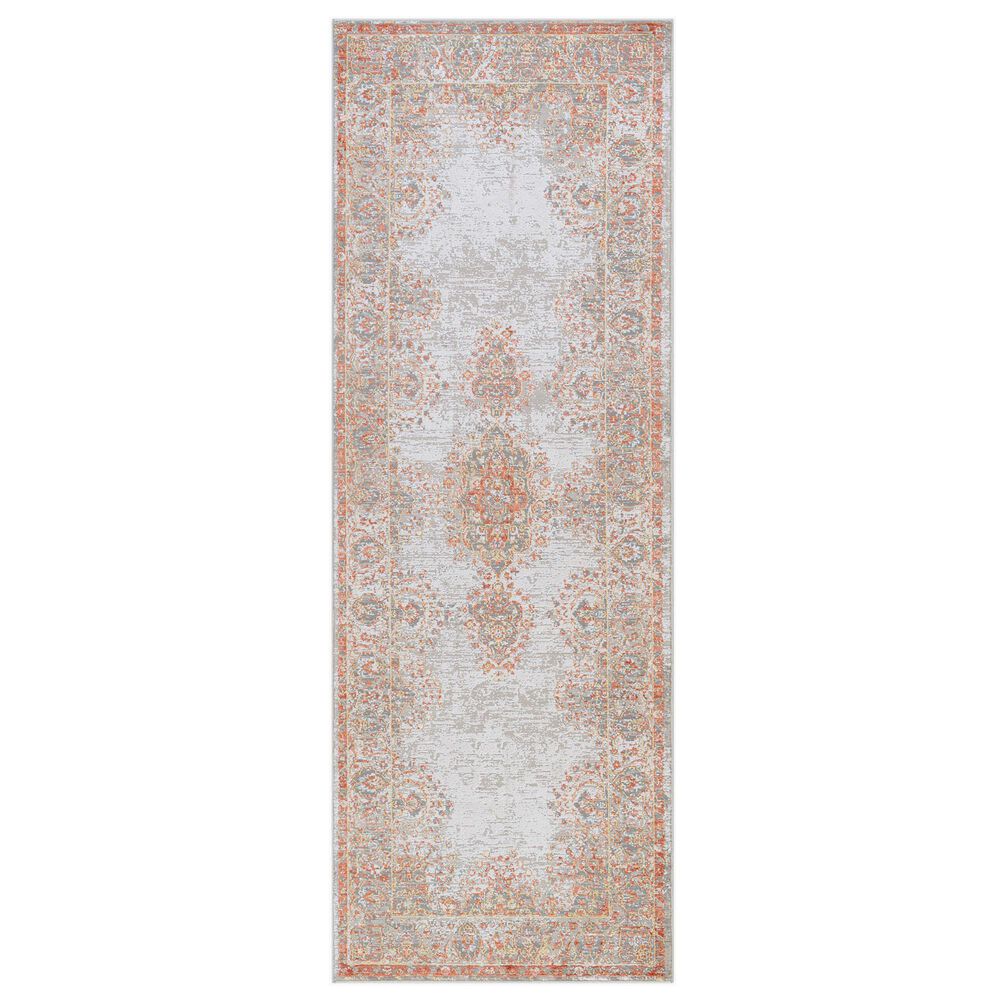 Surya Aisha 2"7" x 7"7" Burnt Orange, Wheat, Off-White, Taupe and Gray Runner, , large
