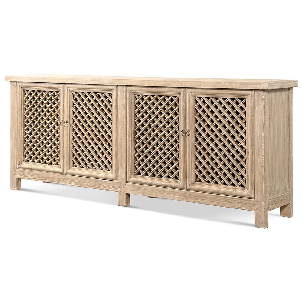 Jennifer Taylor Home Arden 97" 4-Door Sideboard in Heritage Light Natural Brown, , large