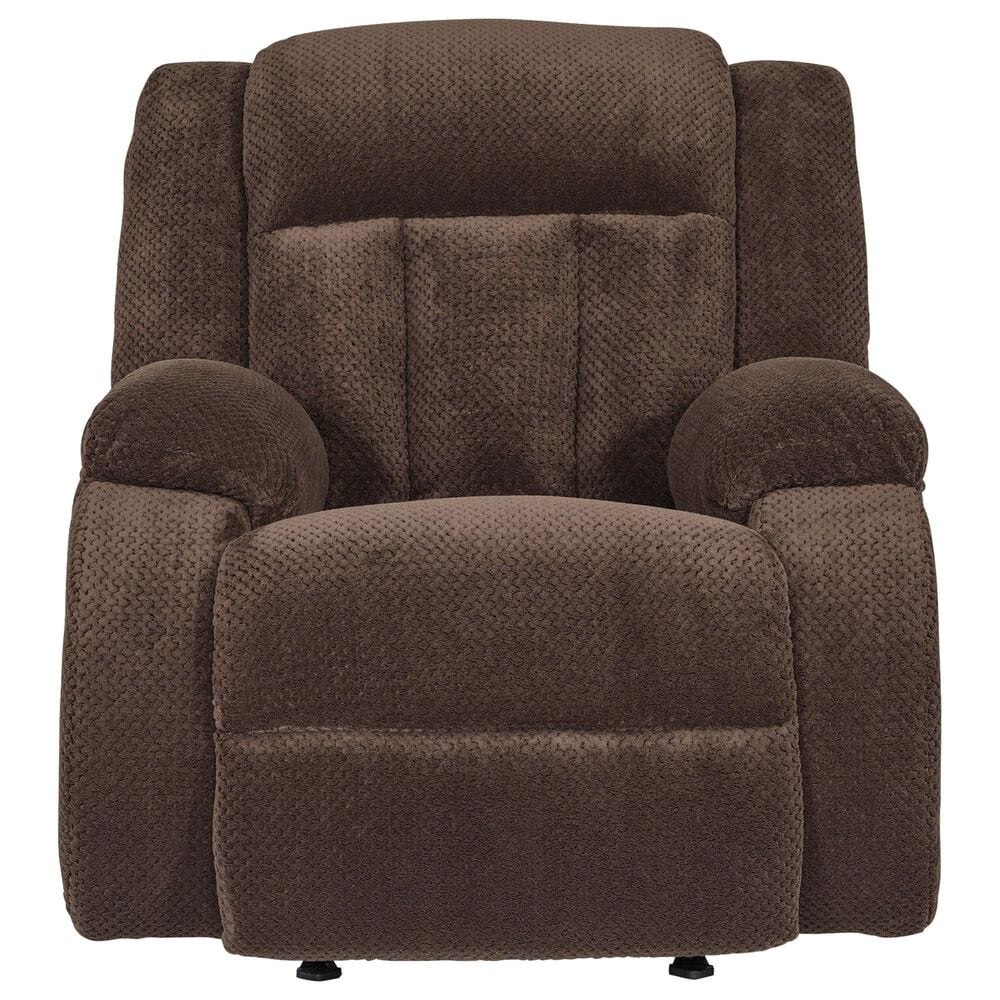 Ashley Observation Power Rocker Recliner in Chocolate, , large