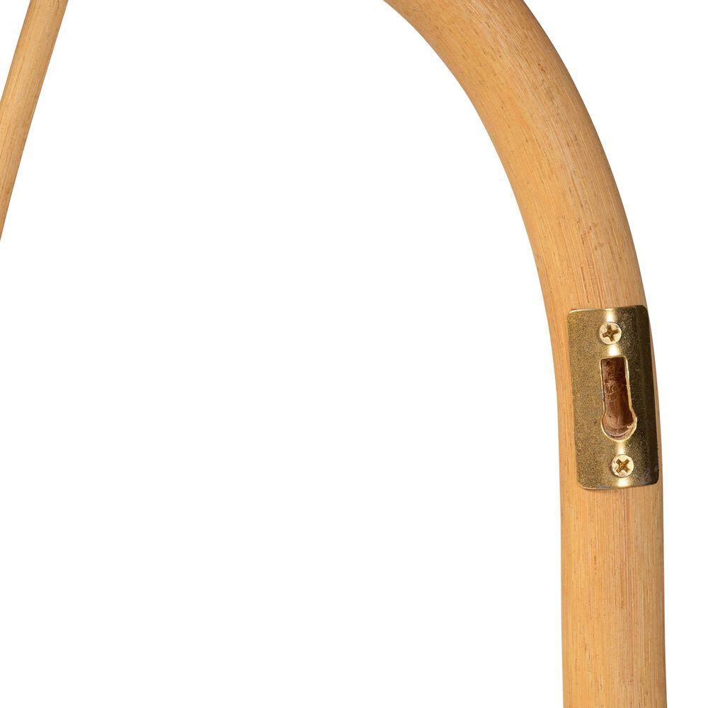 Baxton Studio Laina Queen Wall Mount Headboard in Natural Brown, , large