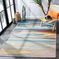 Safavieh Barbados Abstract Sunset 3"3" x 5" Light Blue and Pink Indoor/Outdoor Area Rug, , large