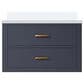 Lexora Home Castor 30" Single Bathroom Vanity in Blue with 2 cm White Cultured Marble Top and Rectangular Sink, , large