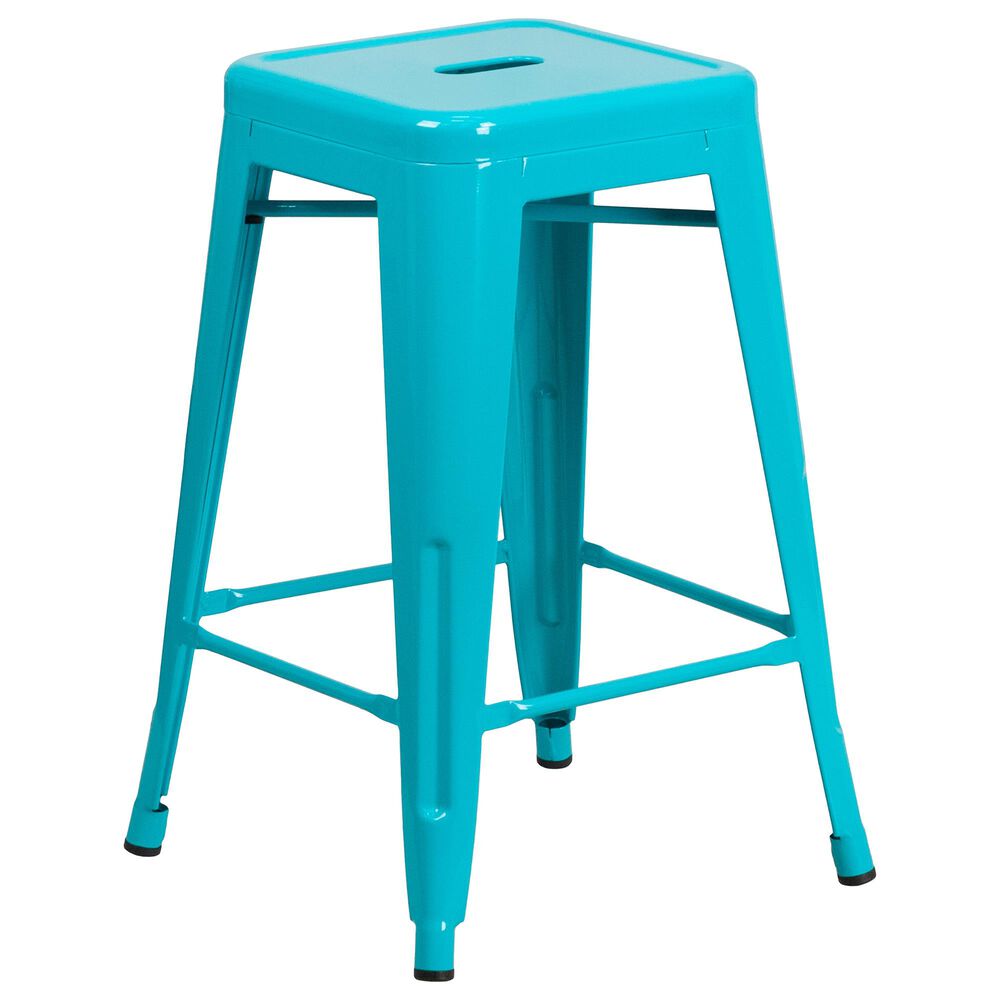 Flash Furniture 24" Counter Stool in Blue, , large