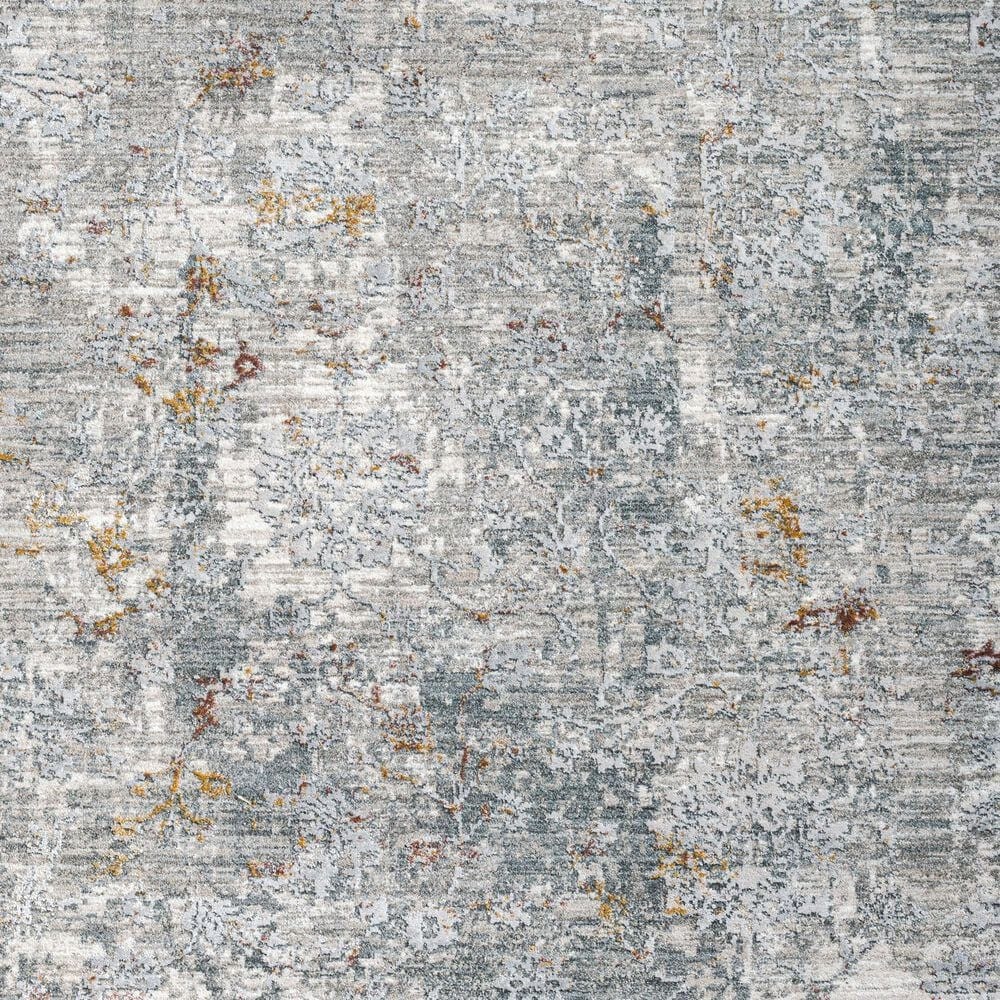Surya Dresden DRE-2319 Medium Gray, Gray, White, Light Slate, Mustard and Rust 7'10" x 10'2" Area Rug, , large