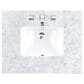 James Martin Vanities Amberly 36" Single Bathroom Vanity in Walnut with 3 cm Carrara White Marble Top and Rectangular Sink, , large
