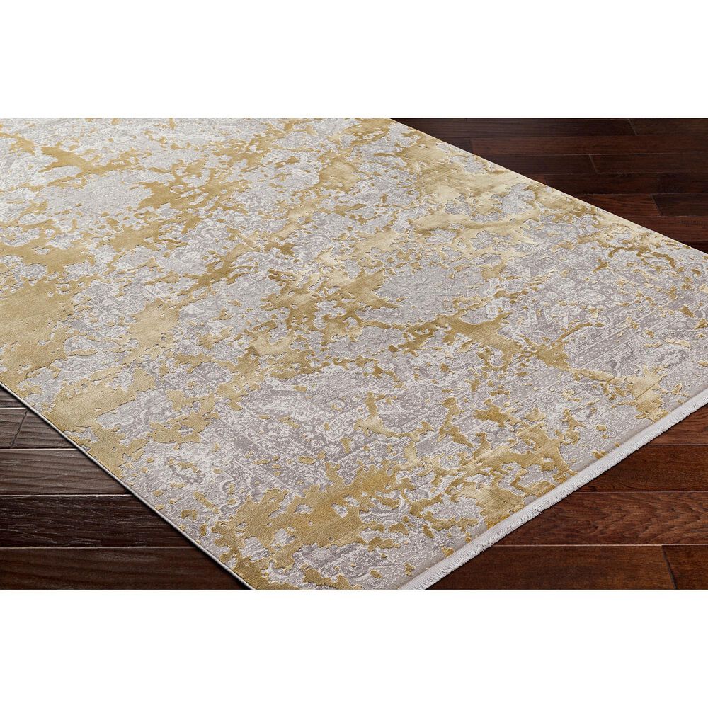 Surya Solar 3&#39; x 8&#39; Gray, Tan, Medium Brown and Medium Gray Runner, , large