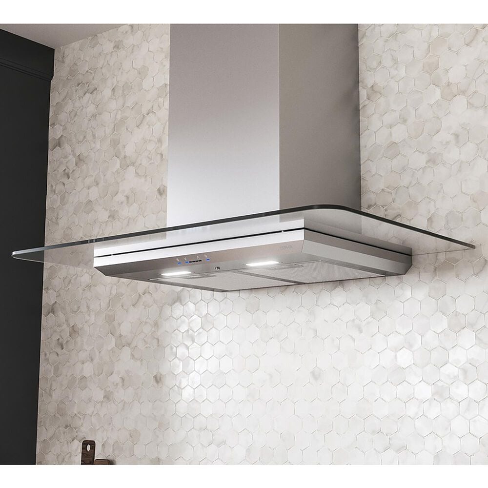 Zephyr Modena 30&quot; Color Changing Wall Mount Chimney Range Hood in Stainless Steel, , large