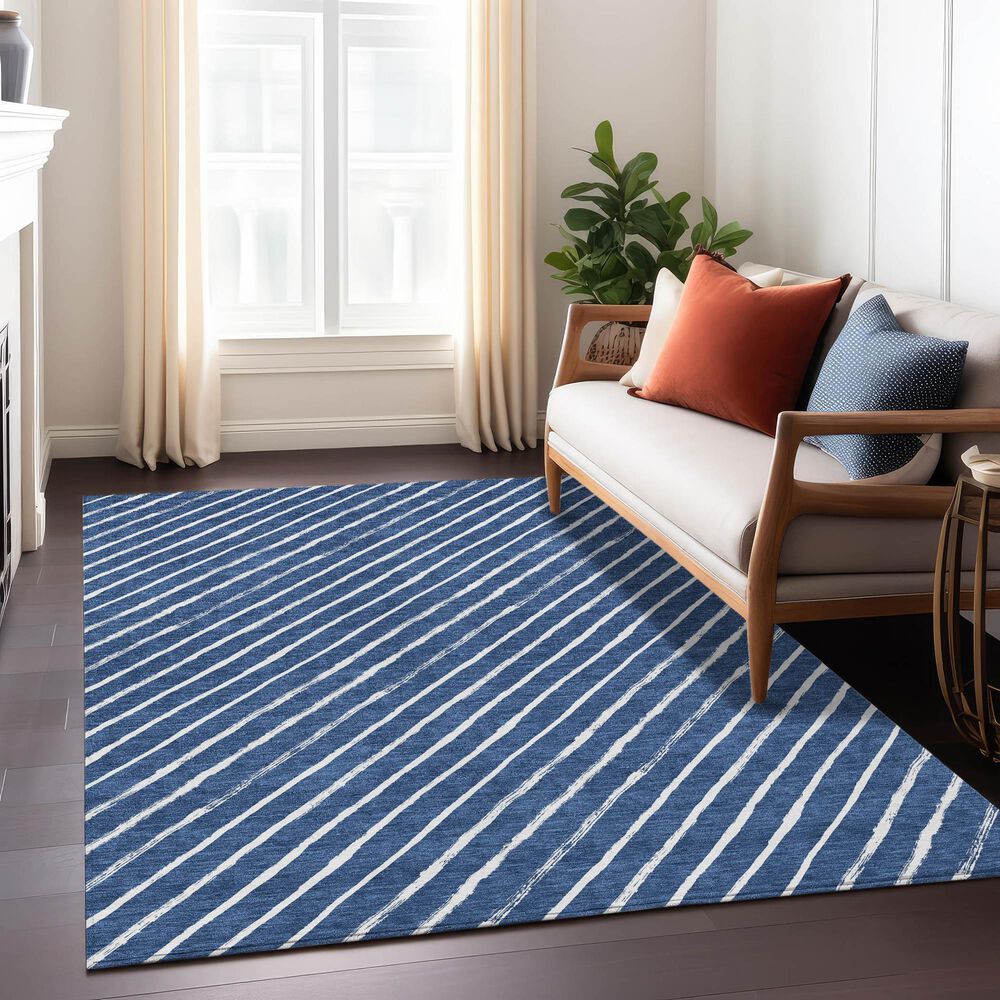 Dalyn Rug Company Wonderland WN27 5&#39; x 7&#39;6&quot; Navy Indoor/Outdoor Area Rug, , large