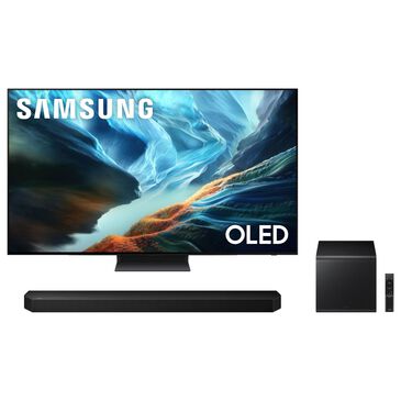 Samsung 70" Class S90H Series OLED 4K UHD Vision AI - Smart TV with Q-Series 5.1.2 Channel Soundbar System in Graphite Black and Black, , large