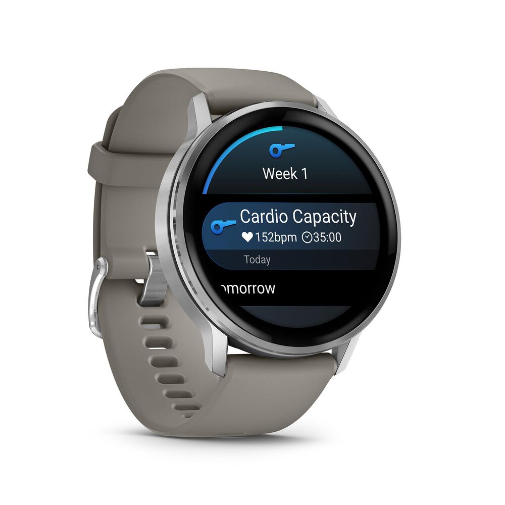 Garmin Venu 4  45 mm Silver with Citron Silicone band, , large