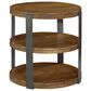 Hekman Bedford Park Iron Strap Lamp Table in Brown and Black, , large