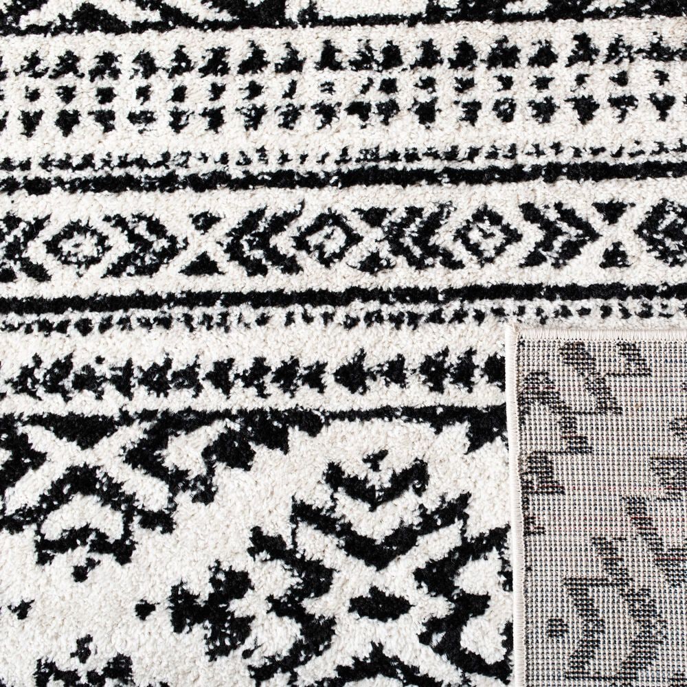 Safavieh Tulum TUL272B 5&#39;3&quot; x 7&#39;6&quot; Ivory and Black Area Rug, , large