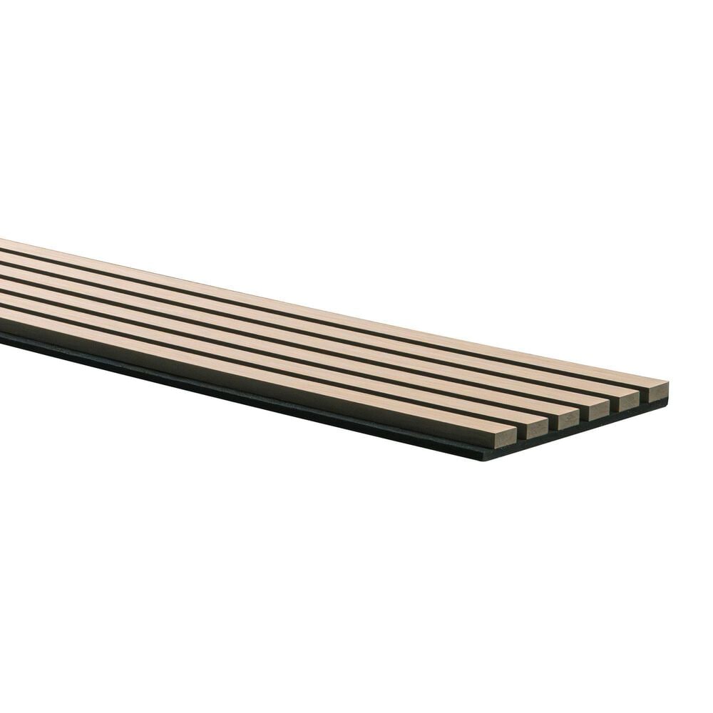 MS International Acoustic Wood Slat 9.5&quot; x 94.5&quot; Wall Panels in Blonde, , large