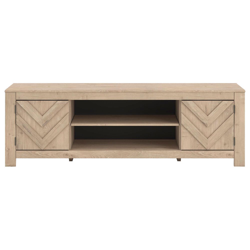Ashley Cayboni 71&quot; Fireplace Console in Tan and Black, , large