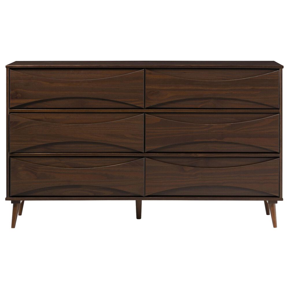 Walker Edison Atticus 6-Drawer Dresser in Walnut, , large