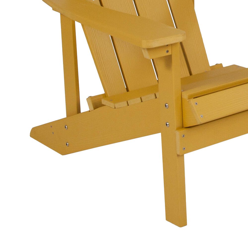 Flash Furniture Charlestown Adirondack Chair in Yellow, , large