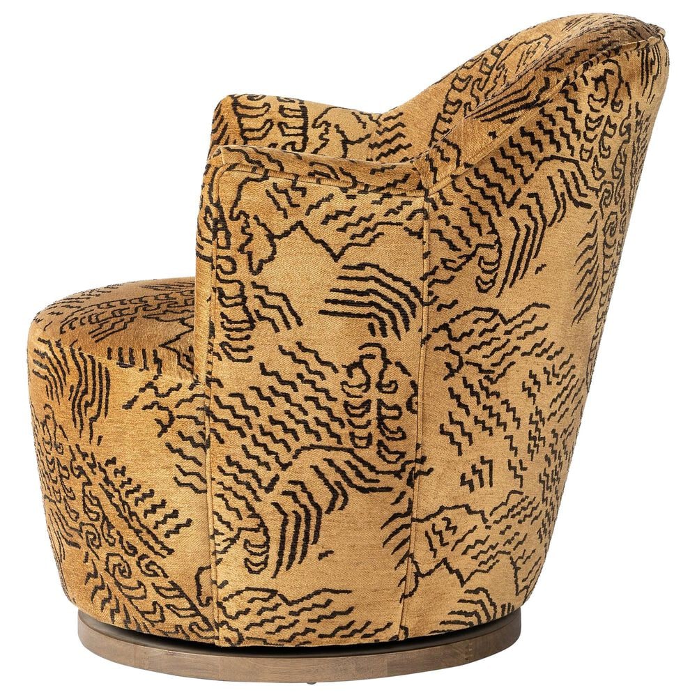 Four Hands Aurora Swivel Chair in Balkan Ochre, , large