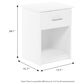 HOMLUX 1-Drawer Modern Nightstand with Bar Handle in Solid White, , large