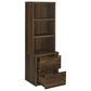 Coaster Westpark 3-Shelf Bookcase with USB and Lockable Drawer in Dark Pine, , large