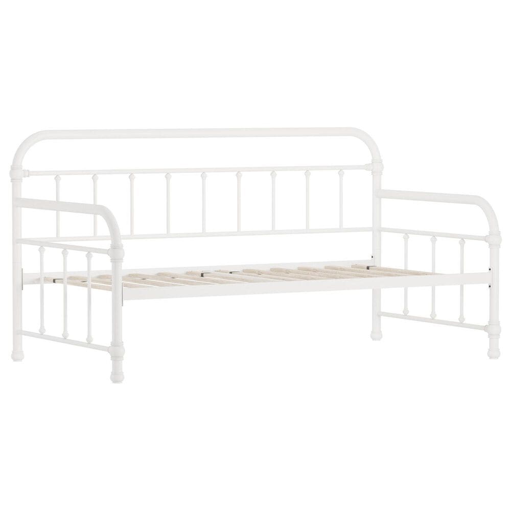 Richlands Furniture Twin Metal Slat Daybed in White, , large