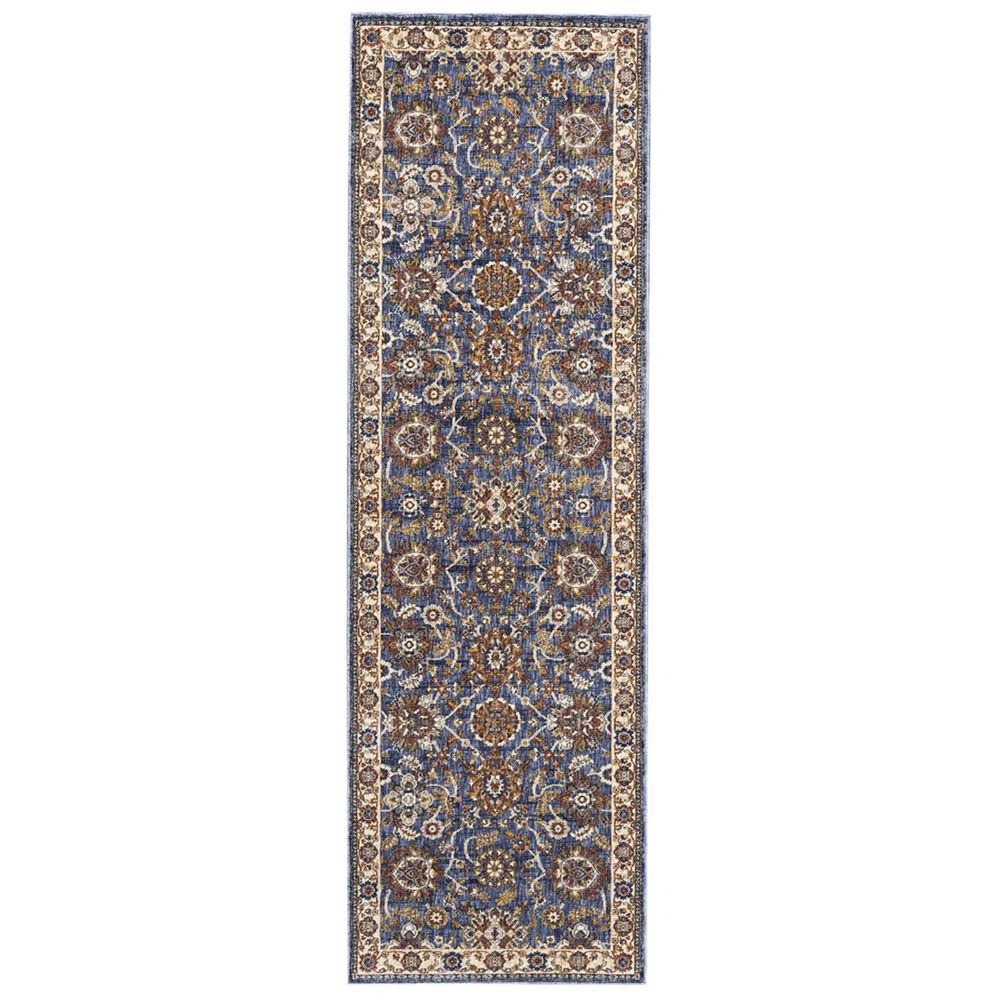 Nourison Lagos LAG04 2"3" x 7"6" Blue Runner, , large