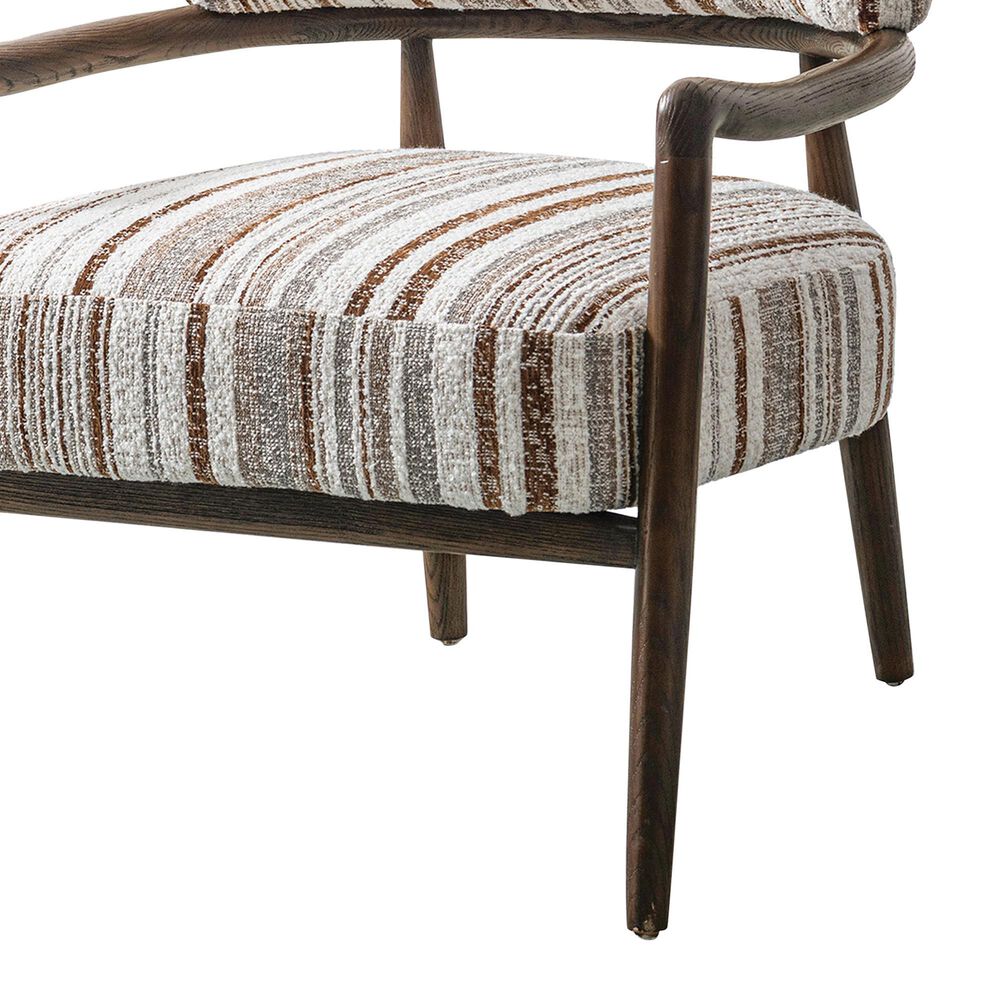 Furniture of America Premier Accent Chair in Malted Linen Stripe, , large