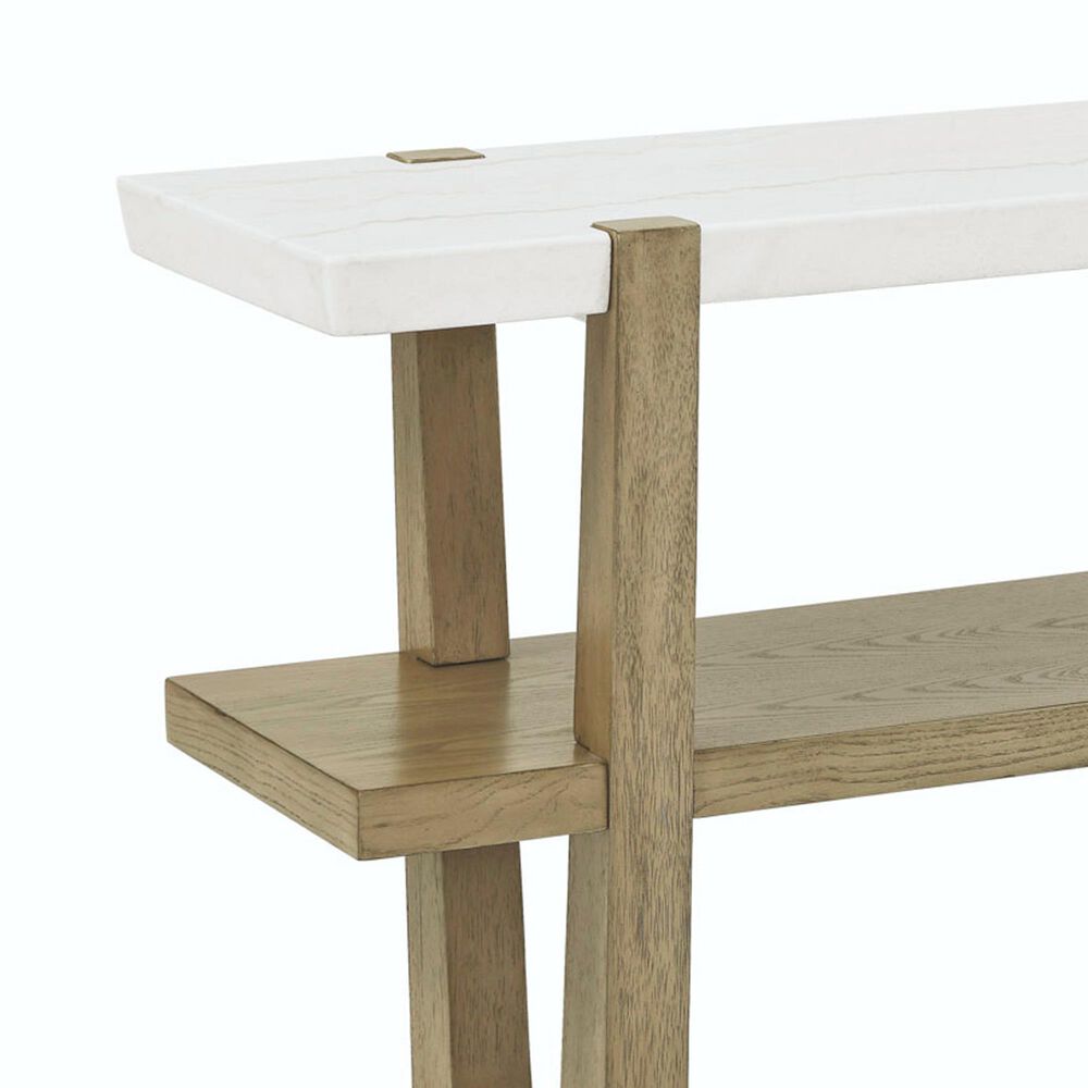 Crystal City Perth Sofa Table in Weathered Sand and White, , large