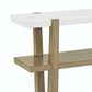 Crystal City Perth Sofa Table in Weathered Sand and White, , large