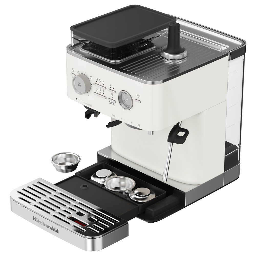 KitchenAid Semi Automatic Espresso Machine in Porcelain White, , large