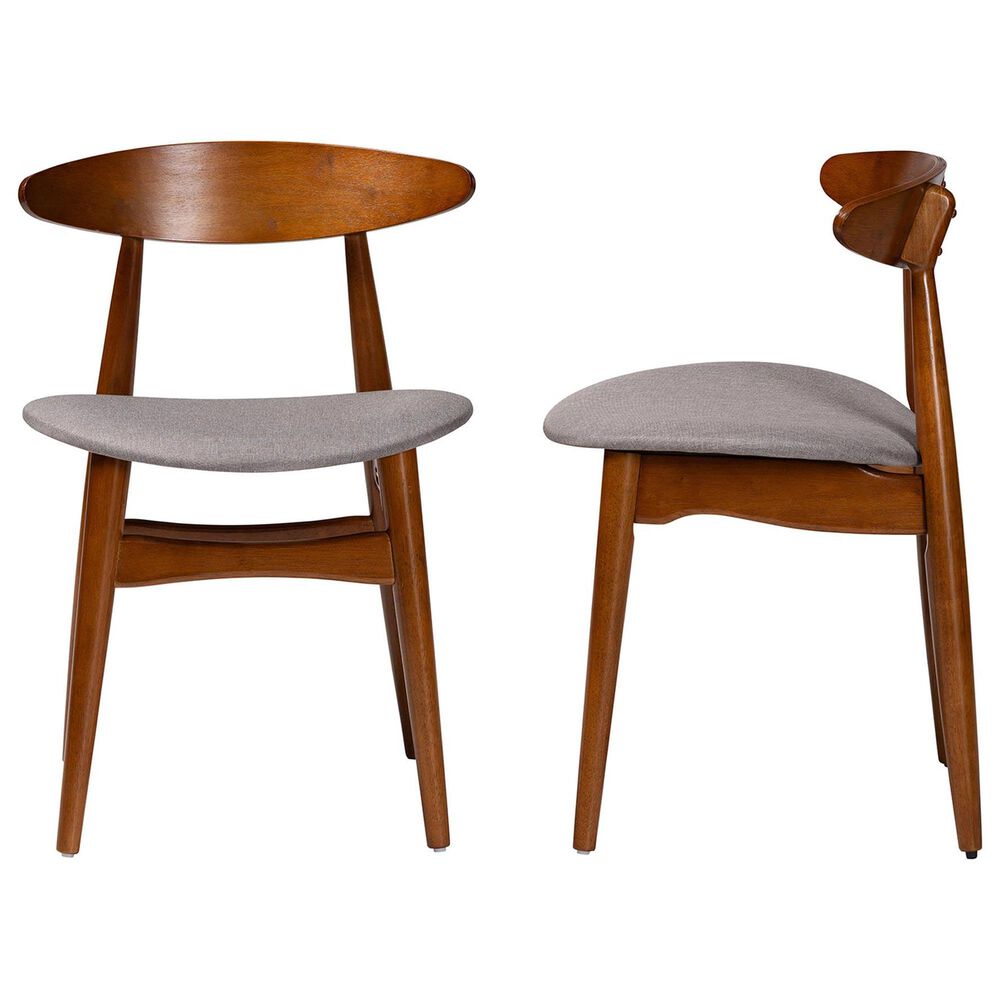 Baxton Studio Flora Side Chair in Oak Medium Brown (Set of 2), , large