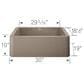 Blanco Ikon 30" Apron Single Bowl Farmhouse Sink in Truffle, , large