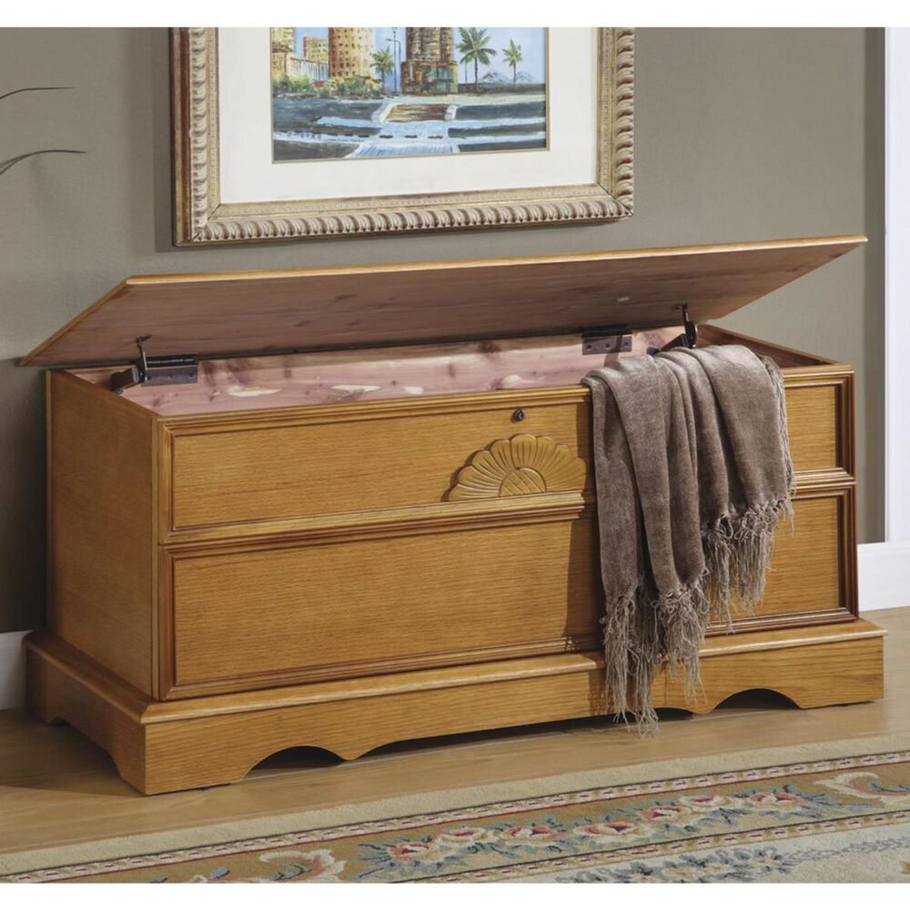 Pacific Landing Cedar Chest Golden Oak, , large