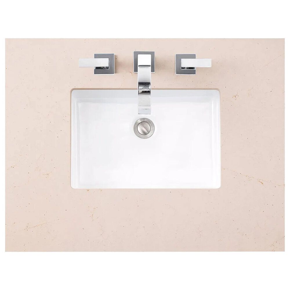 James Martin Vanities Brookfield 36&quot; Single Bathroom Vanity in Honey Oak with 3 cm Eternal Marfil Quartz Top and Rectangular Sink, , large