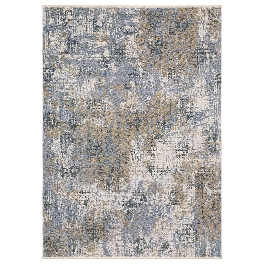 Oriental Weavers Hayden HAY08 5"3" x 7"6" Beige and Blue Area Rug, , large