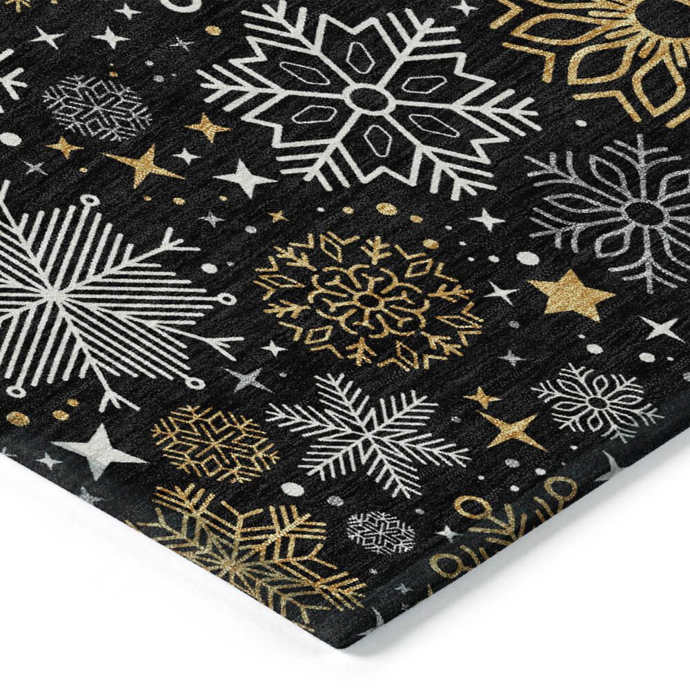 Dalyn Rug Company Wonderland WN31 2&#39;3&quot; x 7&#39;6&quot; Black Indoor/Outdoor Runner, , large