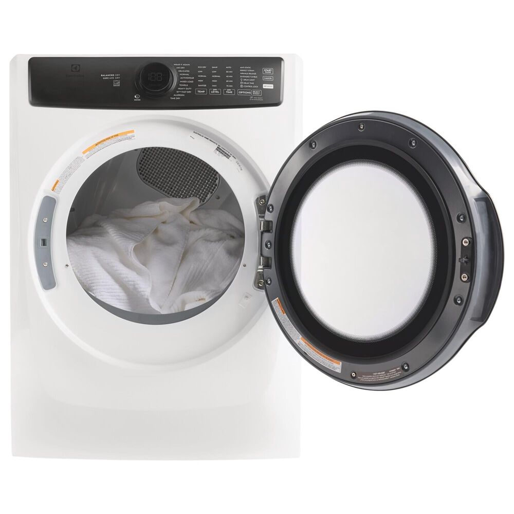 Electrolux 700 Series 4.5 Cu. Ft. Front Load Washer and 8.0 Cu. Ft. Gas Dryer Laundry Pair with Two Pedestals in Matte White, , large