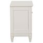 Nicolette Home Willowbrook Queen Storage Bed with Upholstered Headboard with Two Nightstands in Egg Shell White, , large