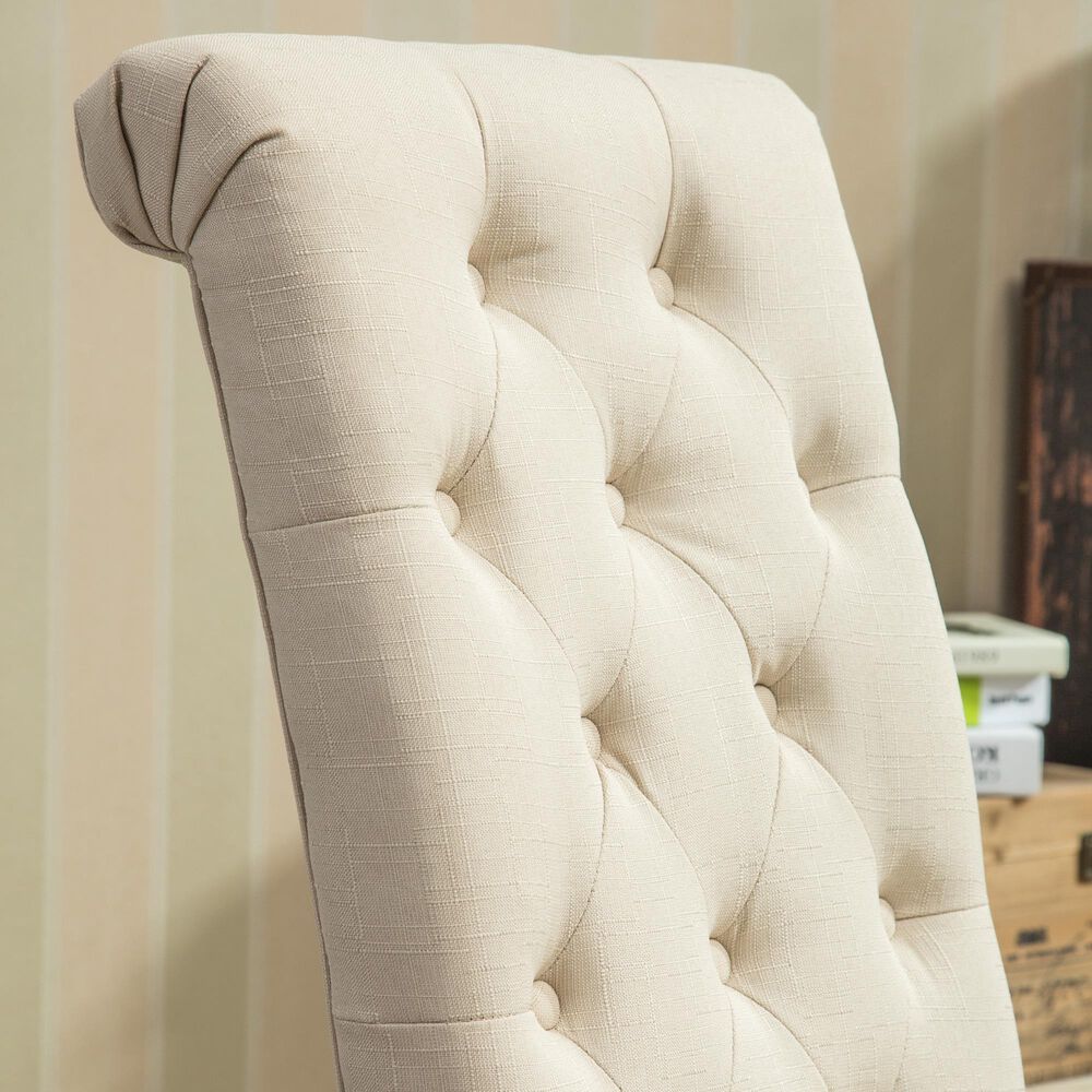 Hearth and Haven Habit Side Chair with Beige Cushion in Tan (Set of 2), , large