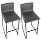 Lumisource Mara Barstool with Grey Cushion in Black (Set of 2), , large