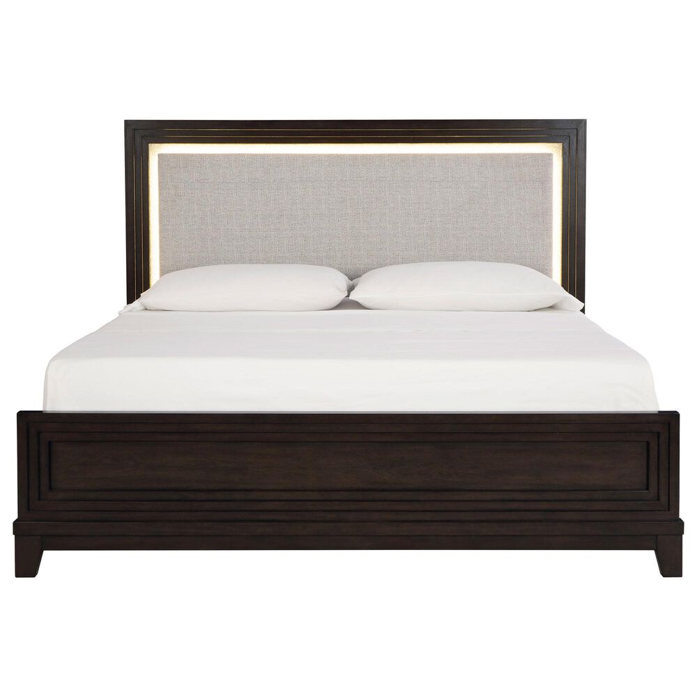 Ashley Neymorton King Panel Bed in Dark Grayish Brown, , large