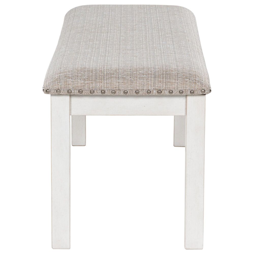 Ashley Robbinsdale Upholstered Dining Bench in Antique White, , large