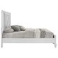 New Heritage Design Stardust Queen Panel Bed in White and Silver, , large