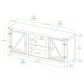 Walker Edison 58" Barn Door TV Console in Rustic Oak, , large