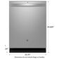 GE Appliances 24" Built-In Bar Handle Dishwasher with 47 dBA Quiet Package in Fingerprint Resistant Stainless Steel, , large