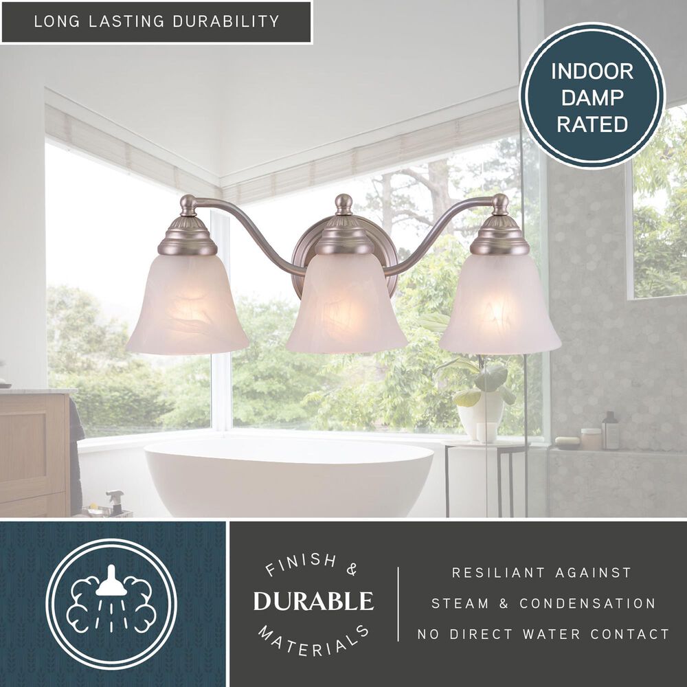 Vaxcel Standford 3-Light Bathroom Vanity in Brushed Nickel, , large