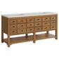 James Martin Malibu 72" Double Bathroom Vanity in Amber Birch with 3 cm Lime Delight Quartz Top and Rectangular Sinks, , large