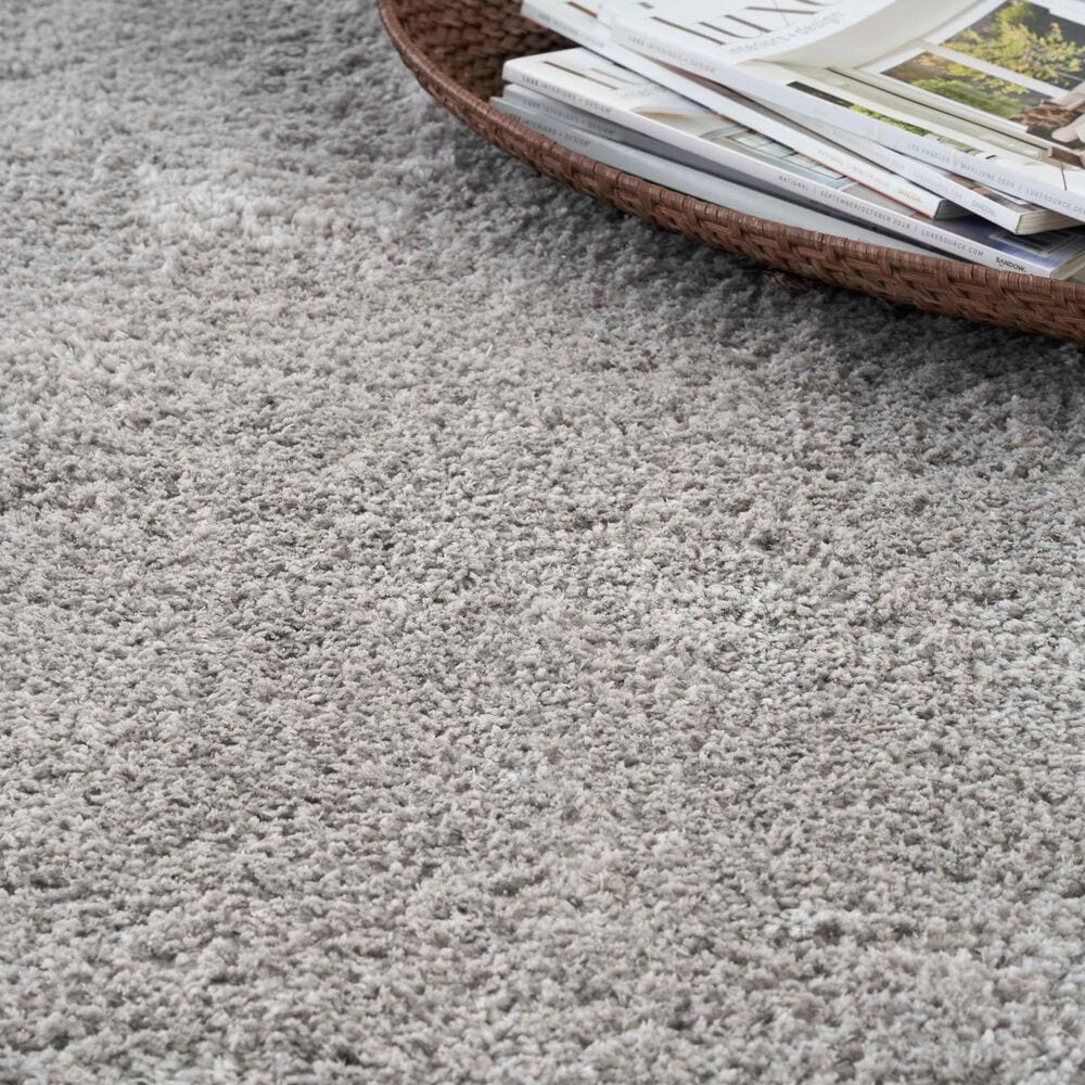 Nourison Dreamy Shag 4&#39; x 6&#39; Silver Area Rug, , large
