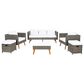 Safavieh Montclair 6-Piece Patio Living Set in Gray Brown, , large