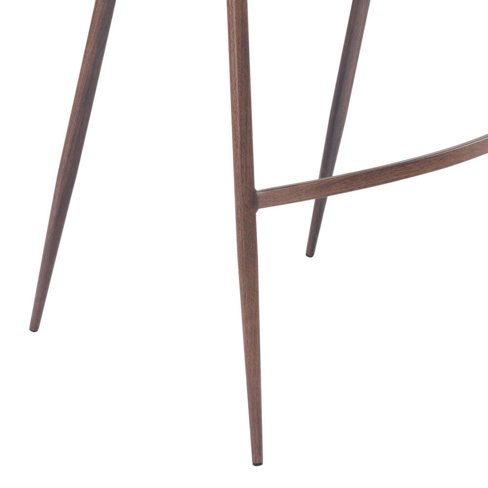 Zuo Modern Desi Bar Chair in Gray and Dark Brown &#40;Set of 2&#41;, , large